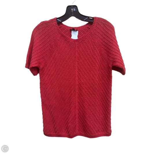 Sweater Short Sleeve By Talbots In Red, Size: Mp