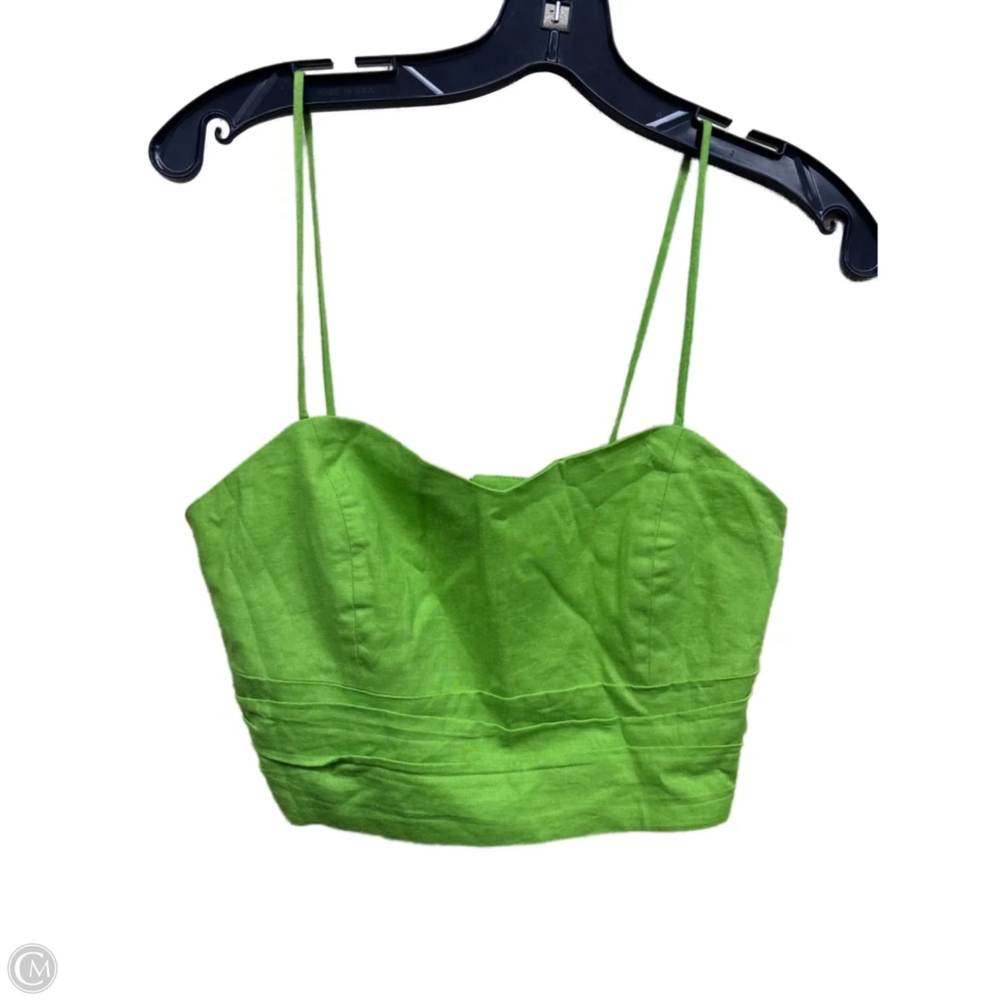 Top Sleeveless By Zara In Green, Size: S