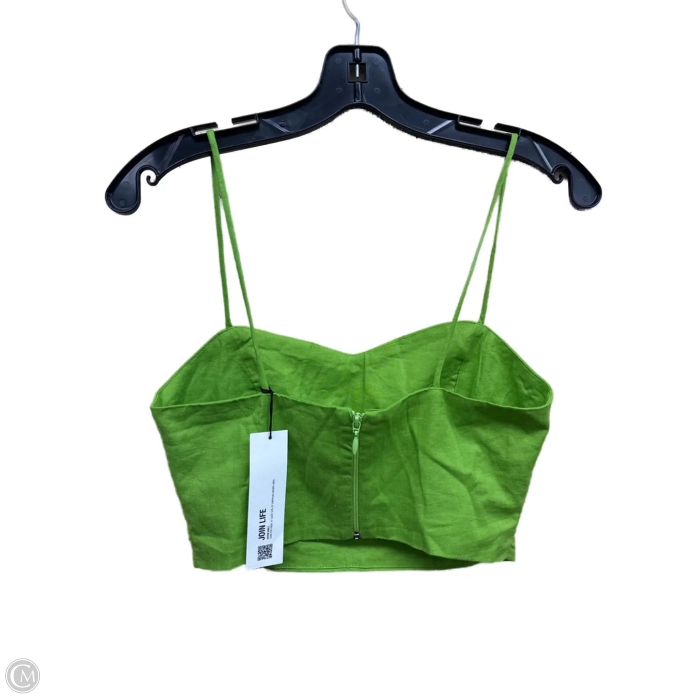 Top Sleeveless By Zara In Green, Size: S