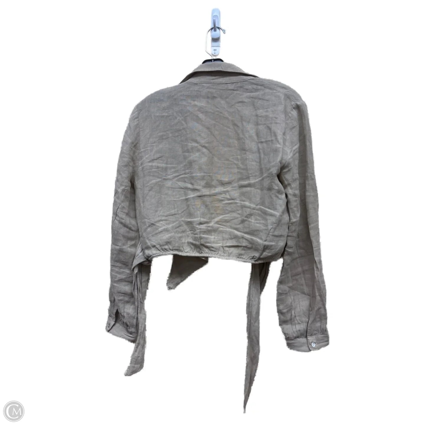 Top Long Sleeve By Zara In Brown, Size: S