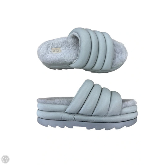 Slippers Designer By Ugg In Grey, Size: 9