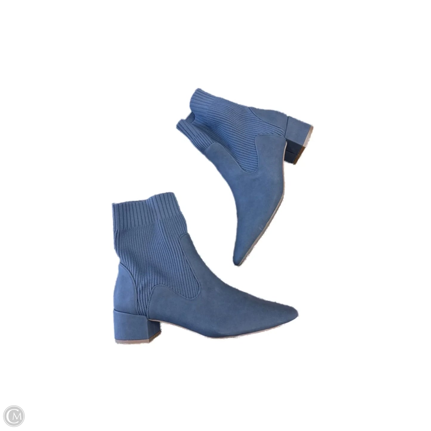 Boots Ankle Heels By Clothes Mentor In Grey, Size: 9