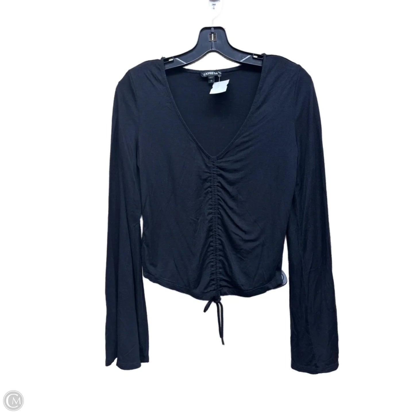 Top Long Sleeve By Express In Black, Size: S