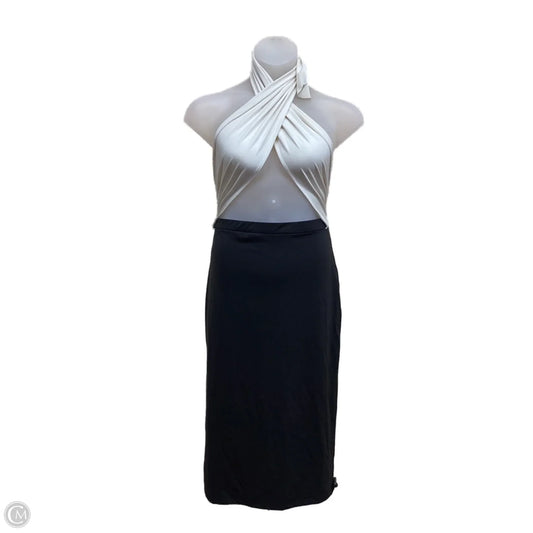 Dress Casual Midi By Express In Black & White, Size: L