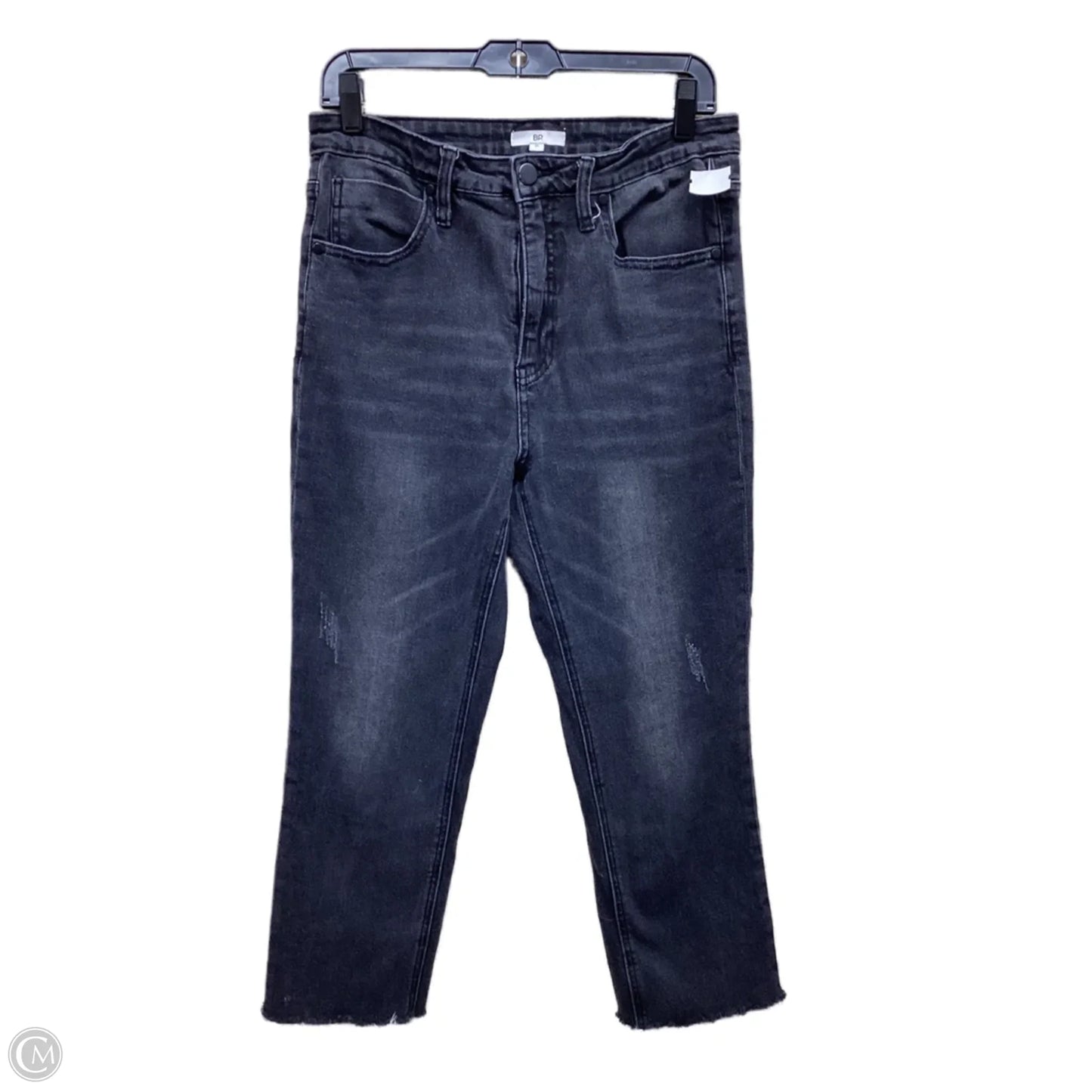 Jeans Straight By Bp In Black Denim, Size: 12