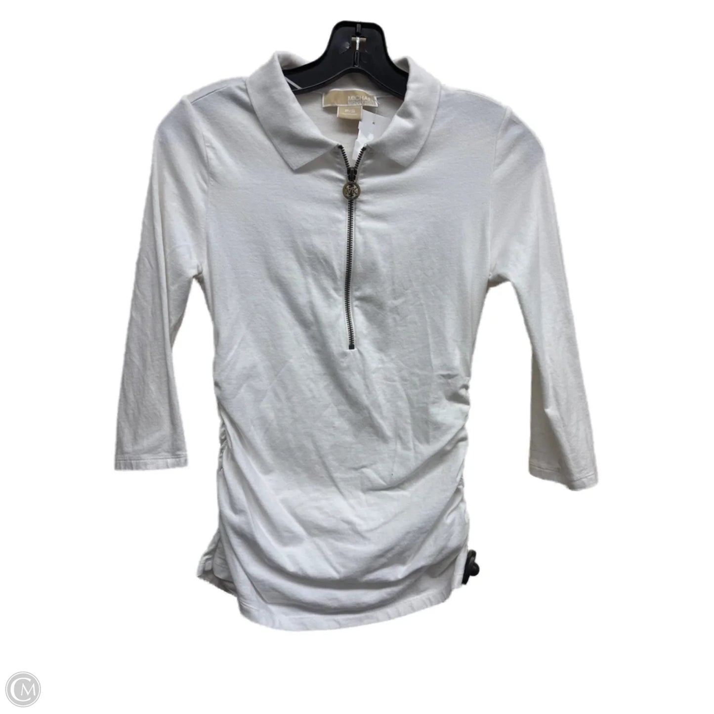 Top Long Sleeve By Michael By Michael Kors In White, Size: S