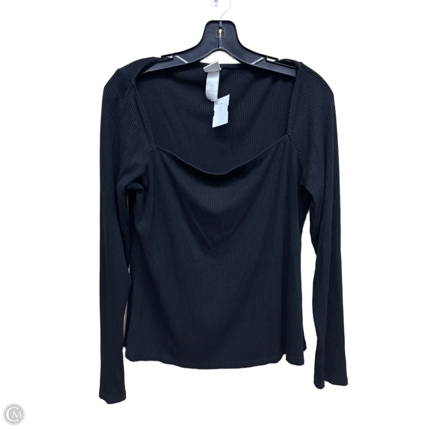Top Long Sleeve By H&m In Black, Size: L