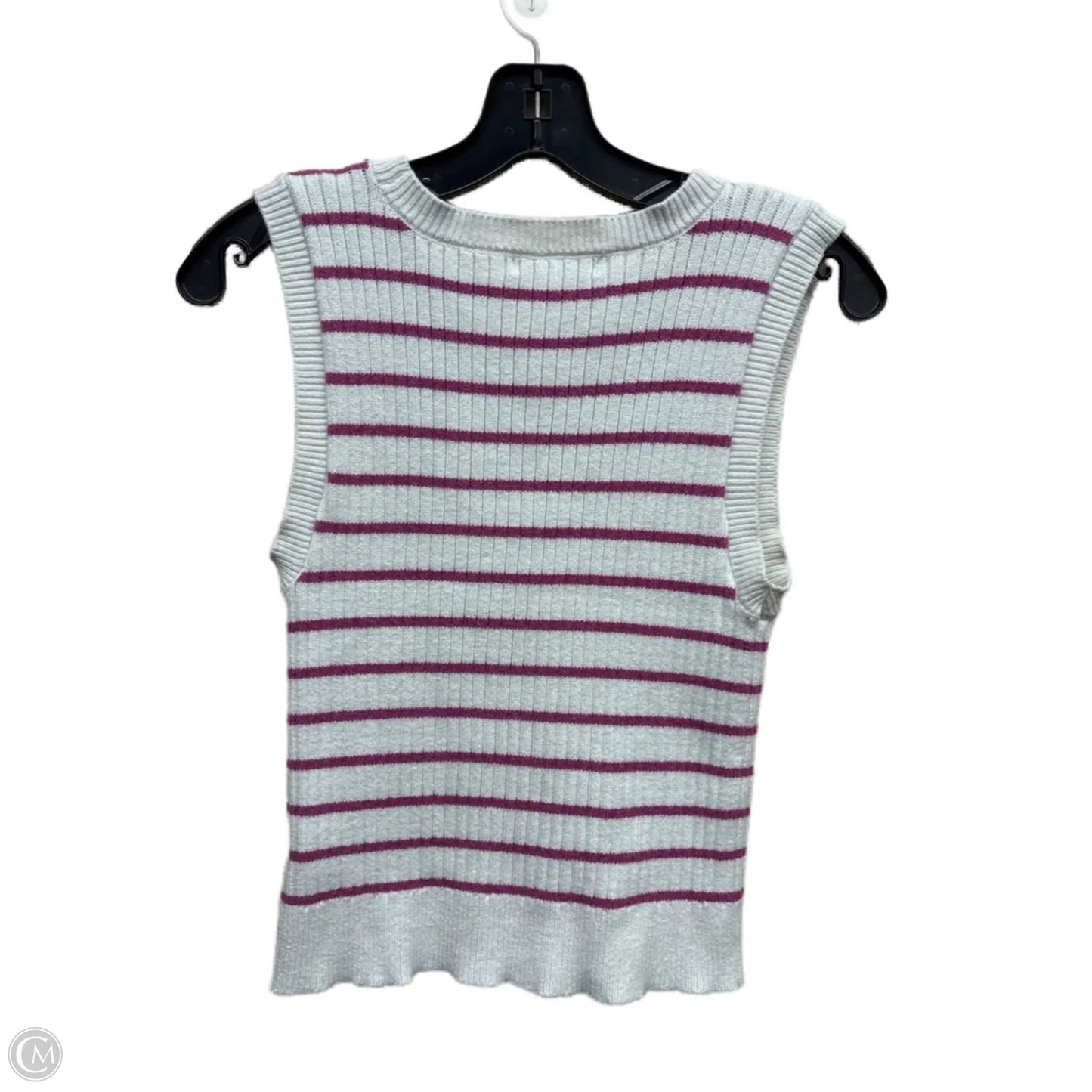 Top Sleeveless By Steve Madden In Striped Pattern, Size: L