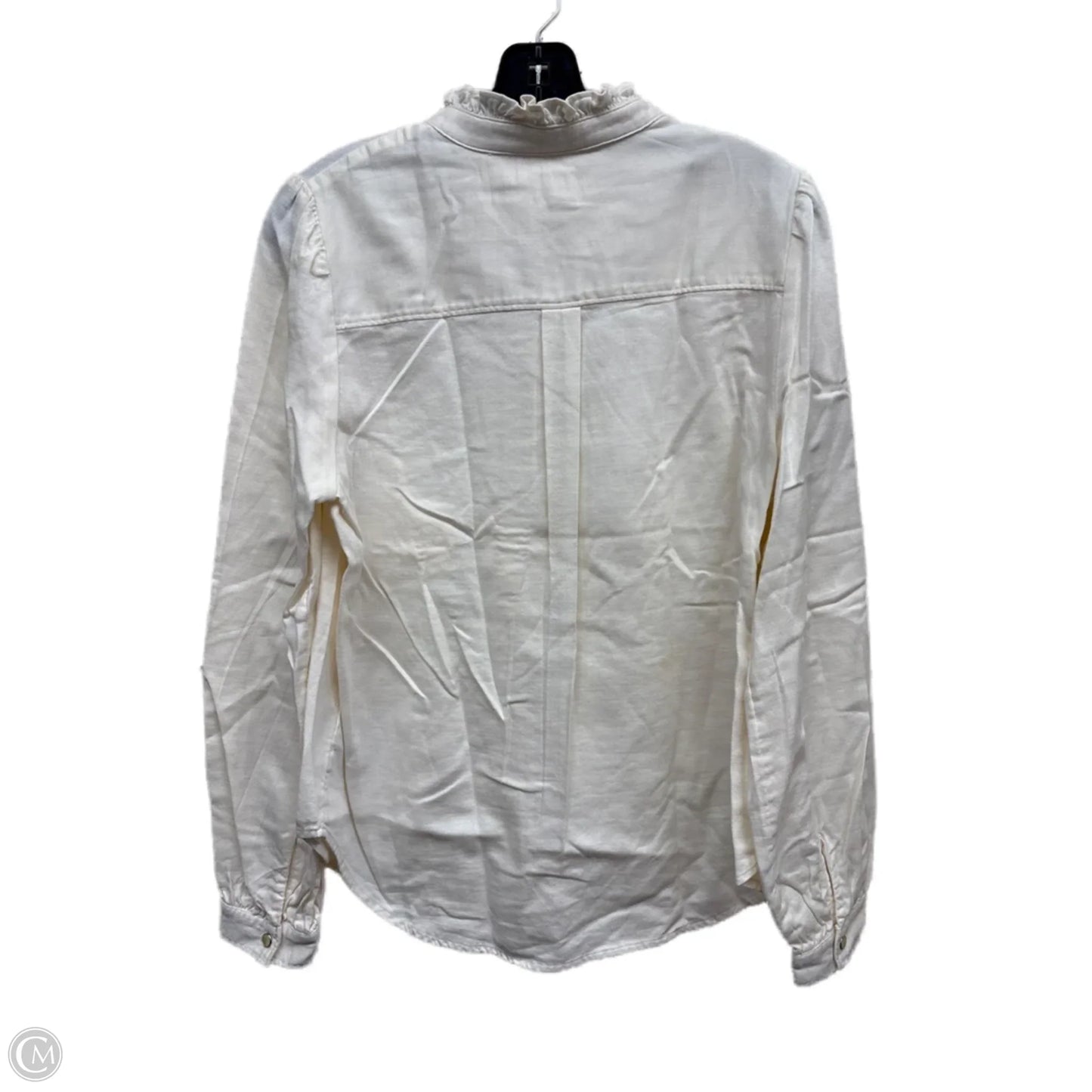 Top Long Sleeve By Gap In Cream, Size: M