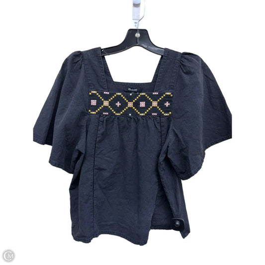 Top Short Sleeve By Madewell In Black, Size: Xs