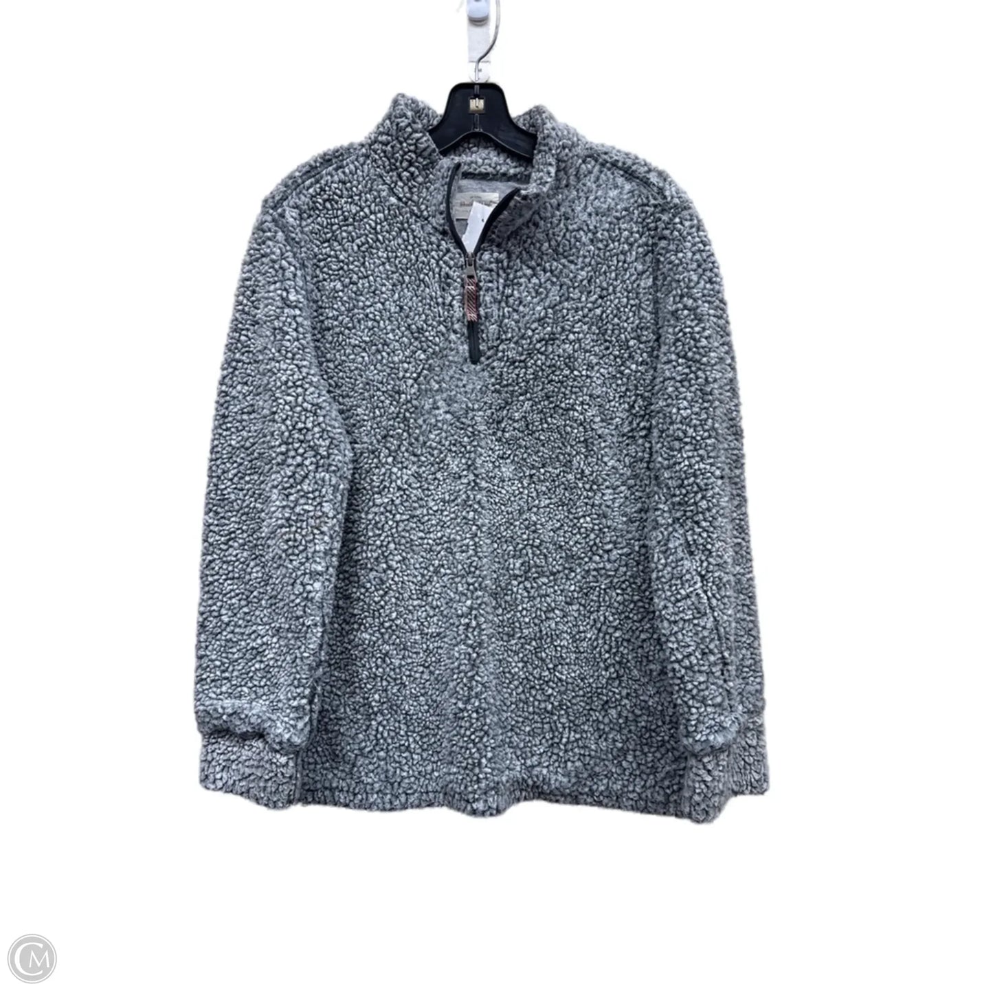 Jacket Faux Fur & Sherpa By Weatherproof In Grey, Size: L