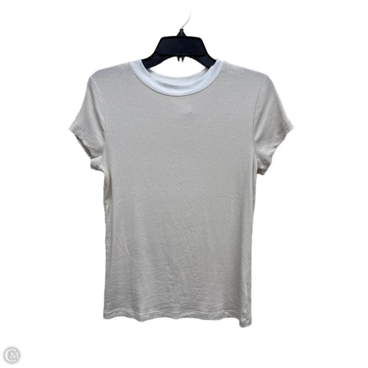 Top Short Sleeve By A New Day In Tan & White, Size: M
