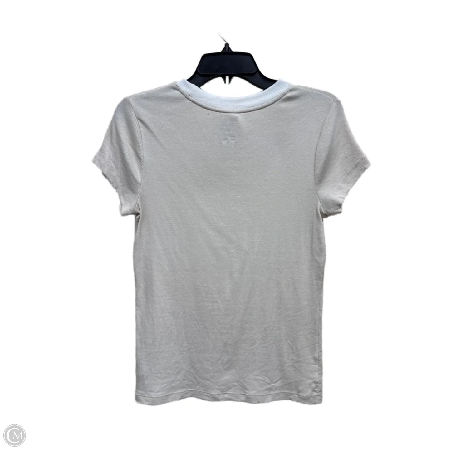 Top Short Sleeve By A New Day In Tan & White, Size: M
