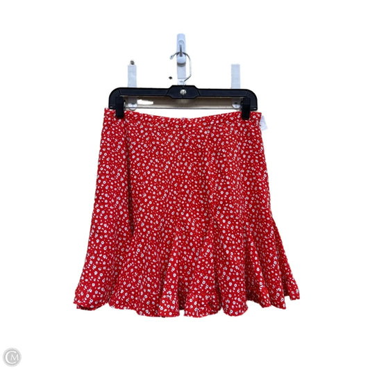 Skirt Mini & Short By Pink Lily In Floral Print, Size: M