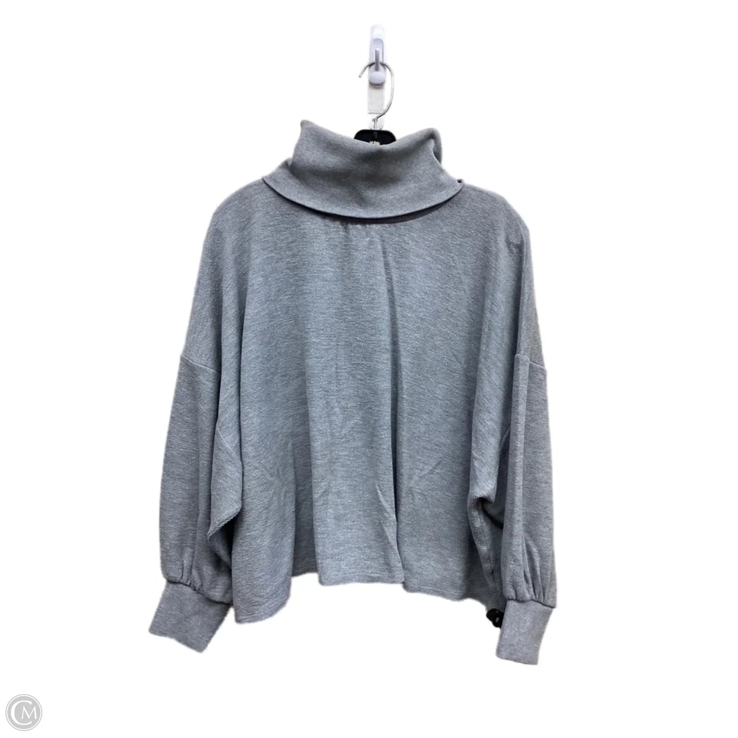 Top Long Sleeve By Who What Wear In Grey, Size: L