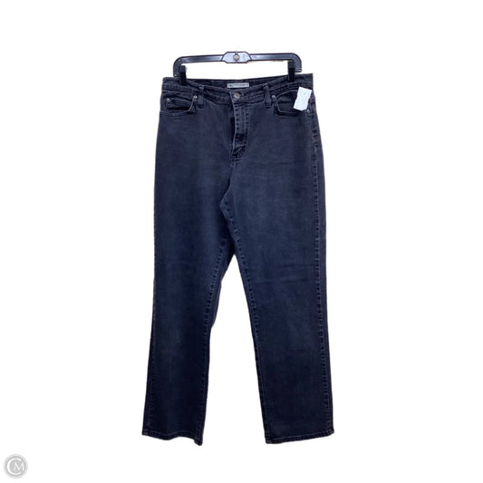 Jeans Straight By Lee In Black Denim, Size: 12l
