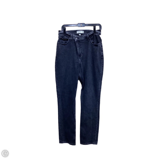 Jeans Straight By Abercrombie And Fitch In Black Denim, Size: 10