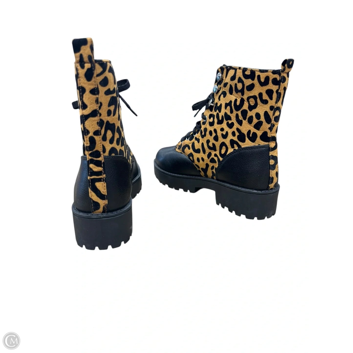 Boots Ankle Flats By Qupid In Animal Print, Size: 8
