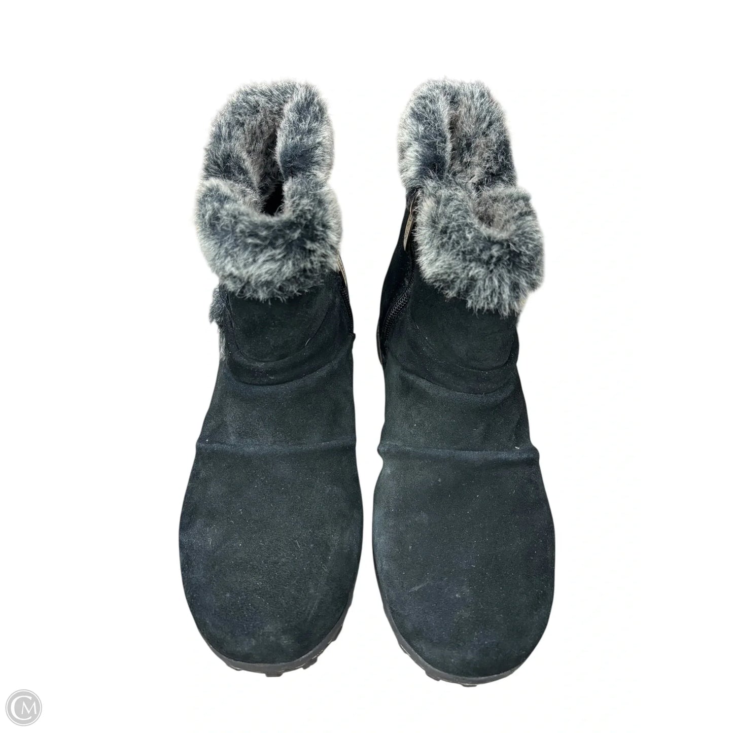 Boots Ankle Flats By Khombu In Black & Grey, Size: 8