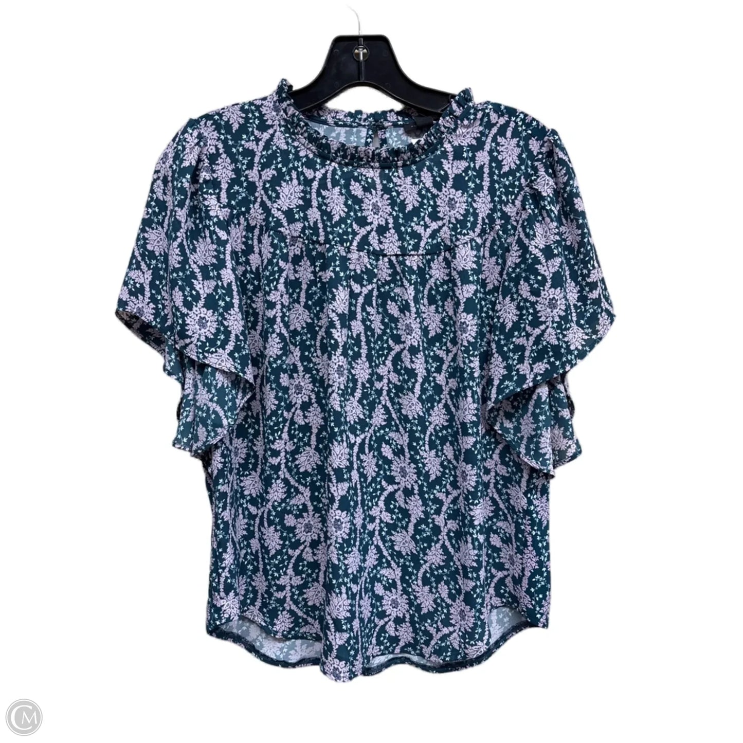 Top Short Sleeve By Ann Taylor In Floral Print, Size: Xs