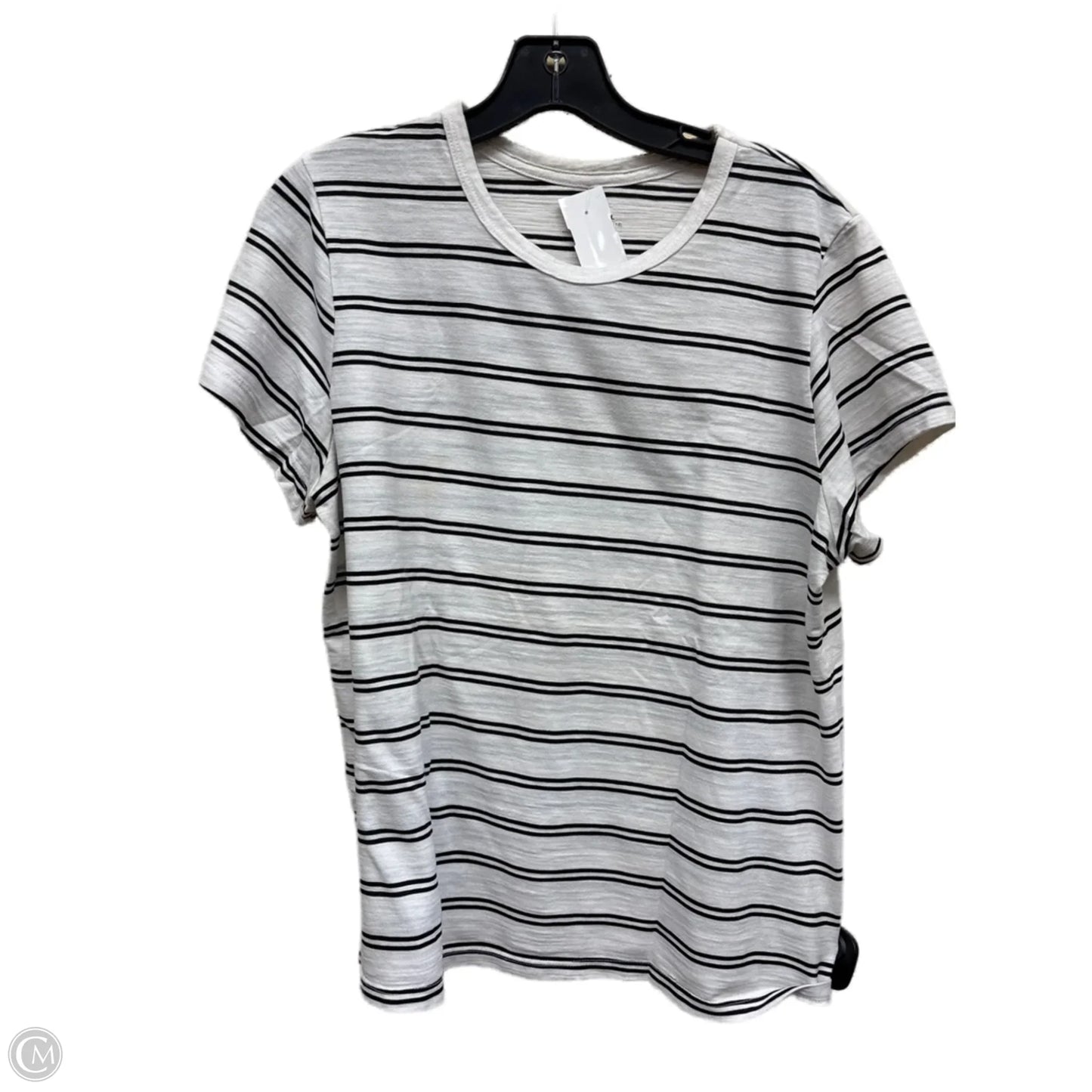Top Short Sleeve By Time And Tru In Striped Pattern, Size: Xl
