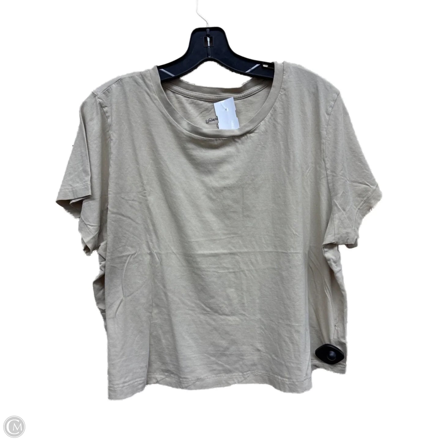 Top Short Sleeve By Universal Thread In Tan, Size: Xxl