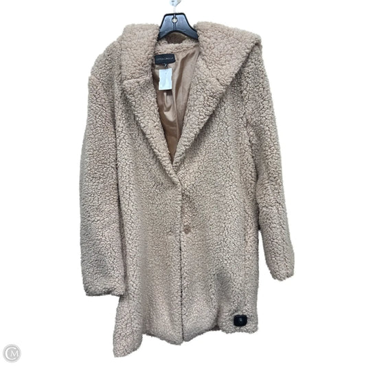 Jacket Faux Fur & Sherpa By Cotton Candy In Brown, Size: M