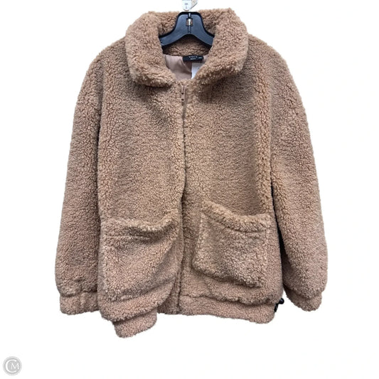 Jacket Faux Fur & Sherpa By Vici In Brown, Size: S