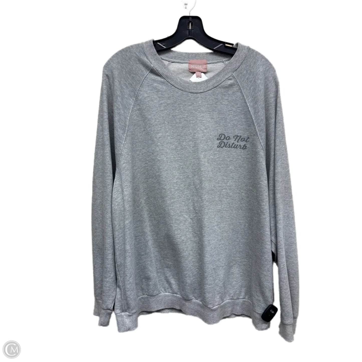 Sweatshirt Crewneck By Mumu In Grey, Size: M