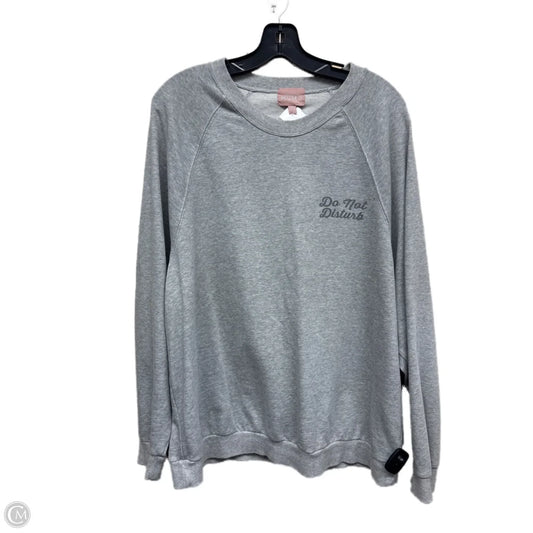Sweatshirt Crewneck By Mumu In Grey, Size: M