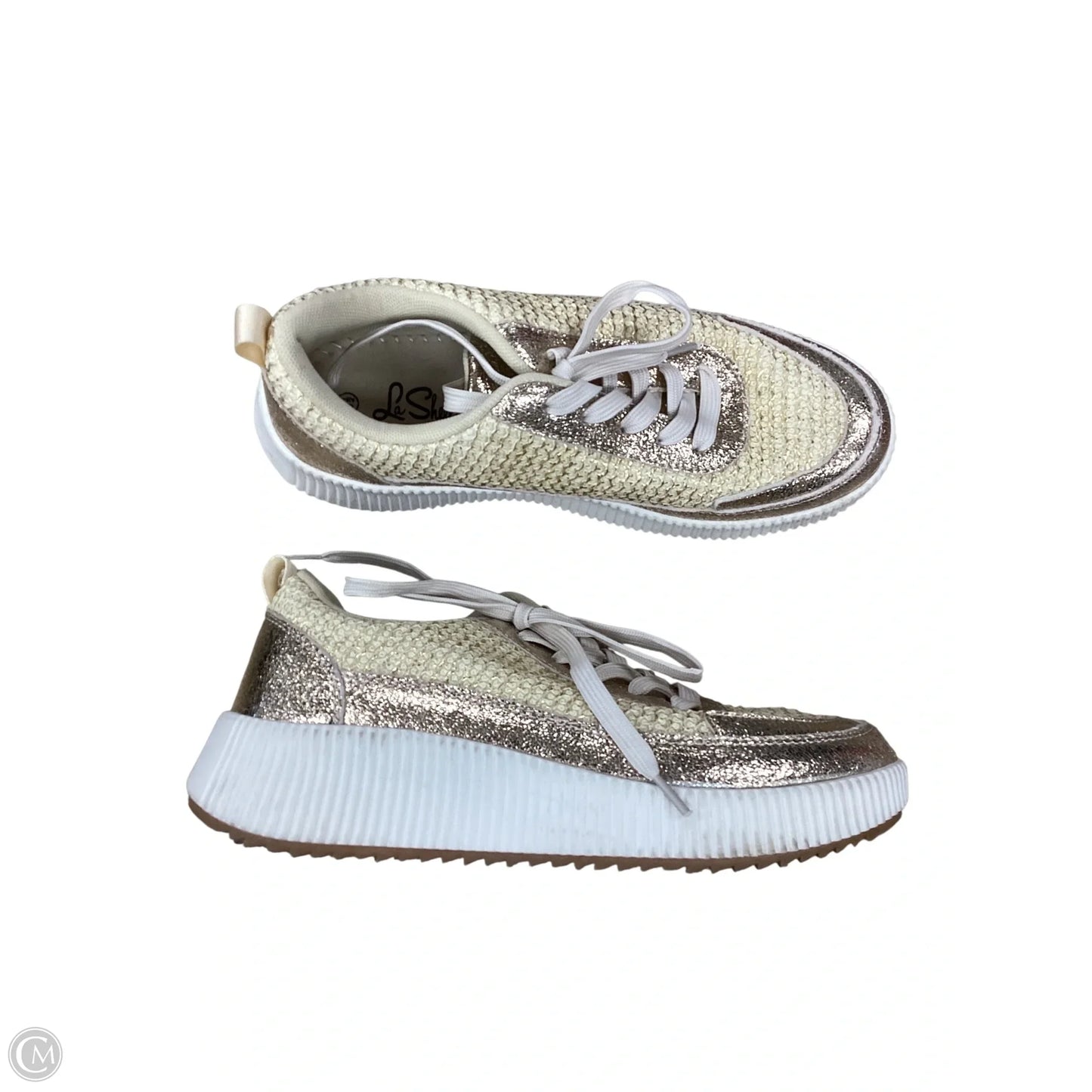 Shoes Sneakers By Clothes Mentor In Gold, Size: 8.5