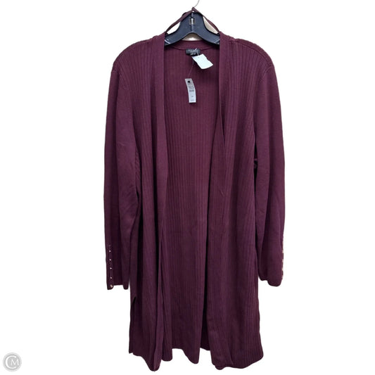 Cardigan By Talbots In Maroon, Size: 3x