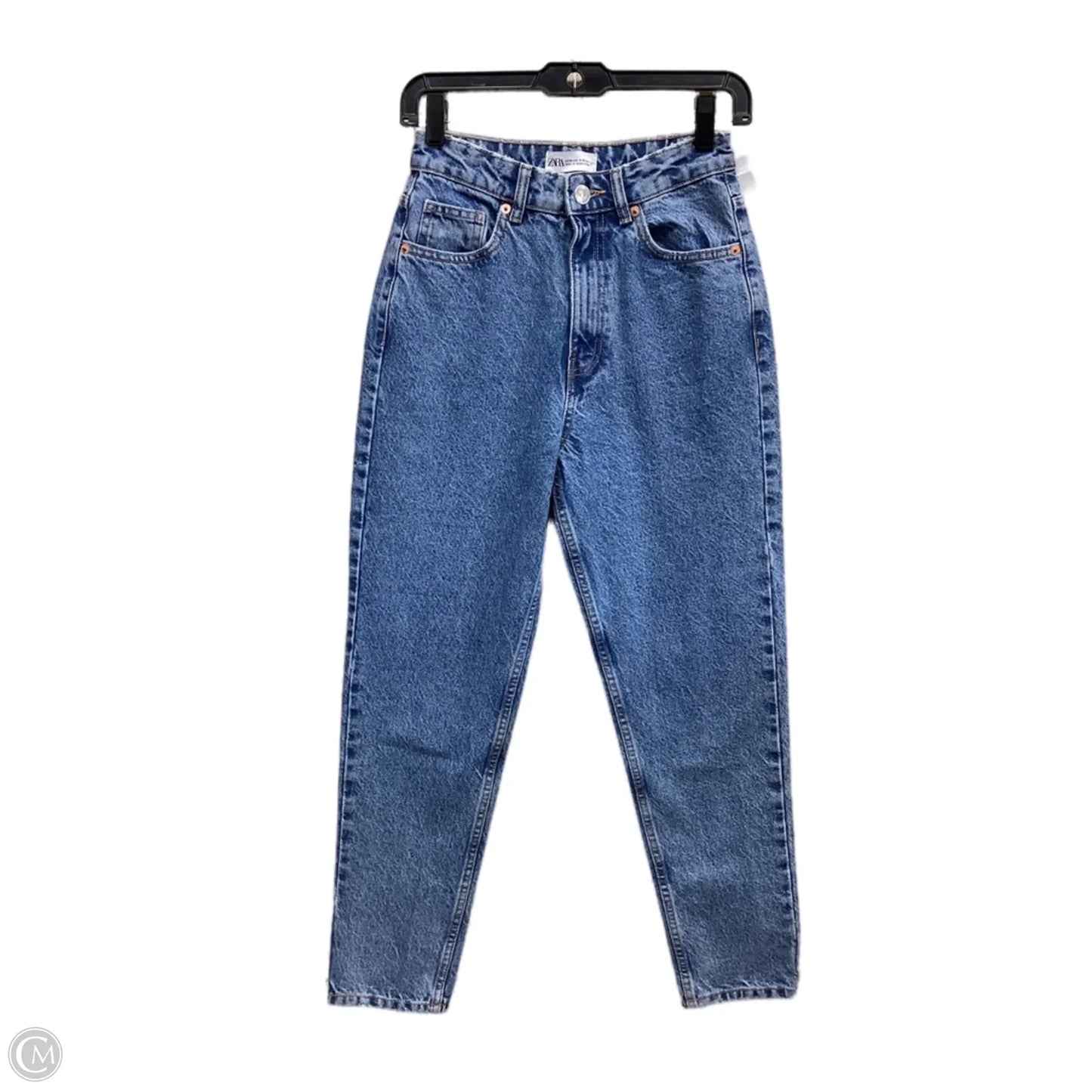 Jeans Skinny By Zara In Blue Denim, Size: 2