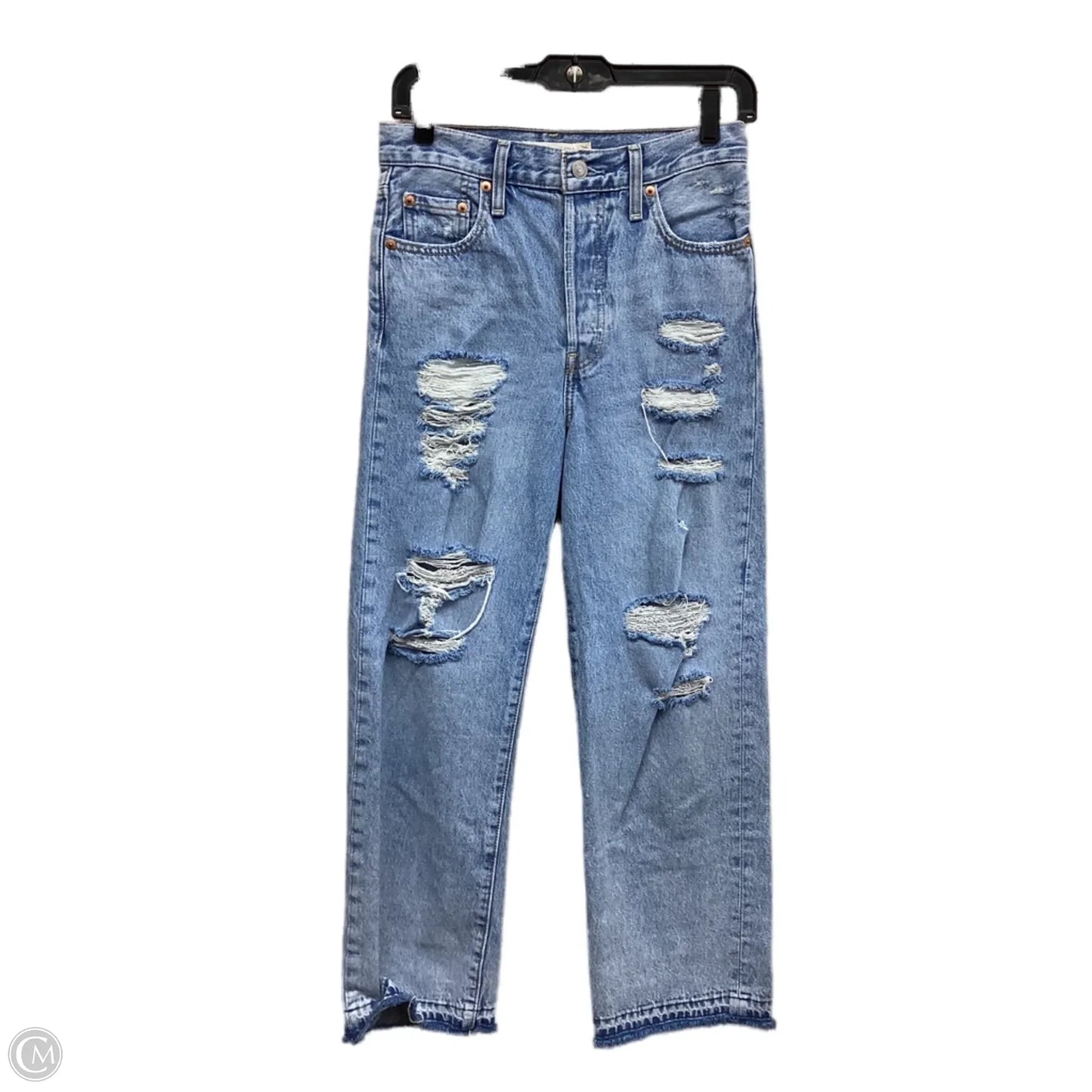 Jeans Straight By Levis In Blue Denim, Size: 2