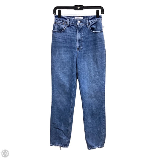 Jeans Straight By Abercrombie And Fitch In Blue Denim, Size: 2