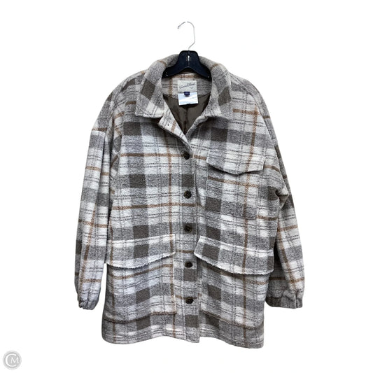Jacket Other By Universal Thread In Plaid Pattern, Size: L