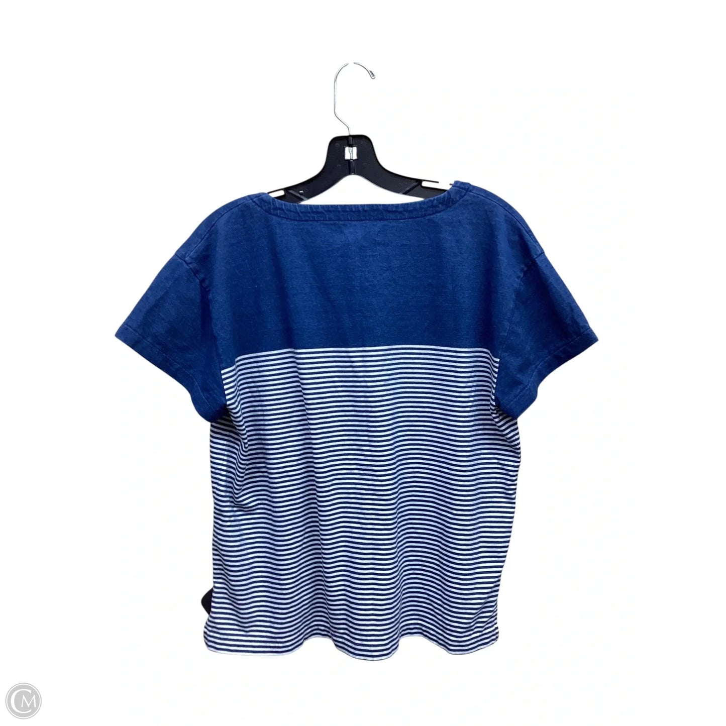 Top Short Sleeve By Madewell In Striped Pattern, Size: S
