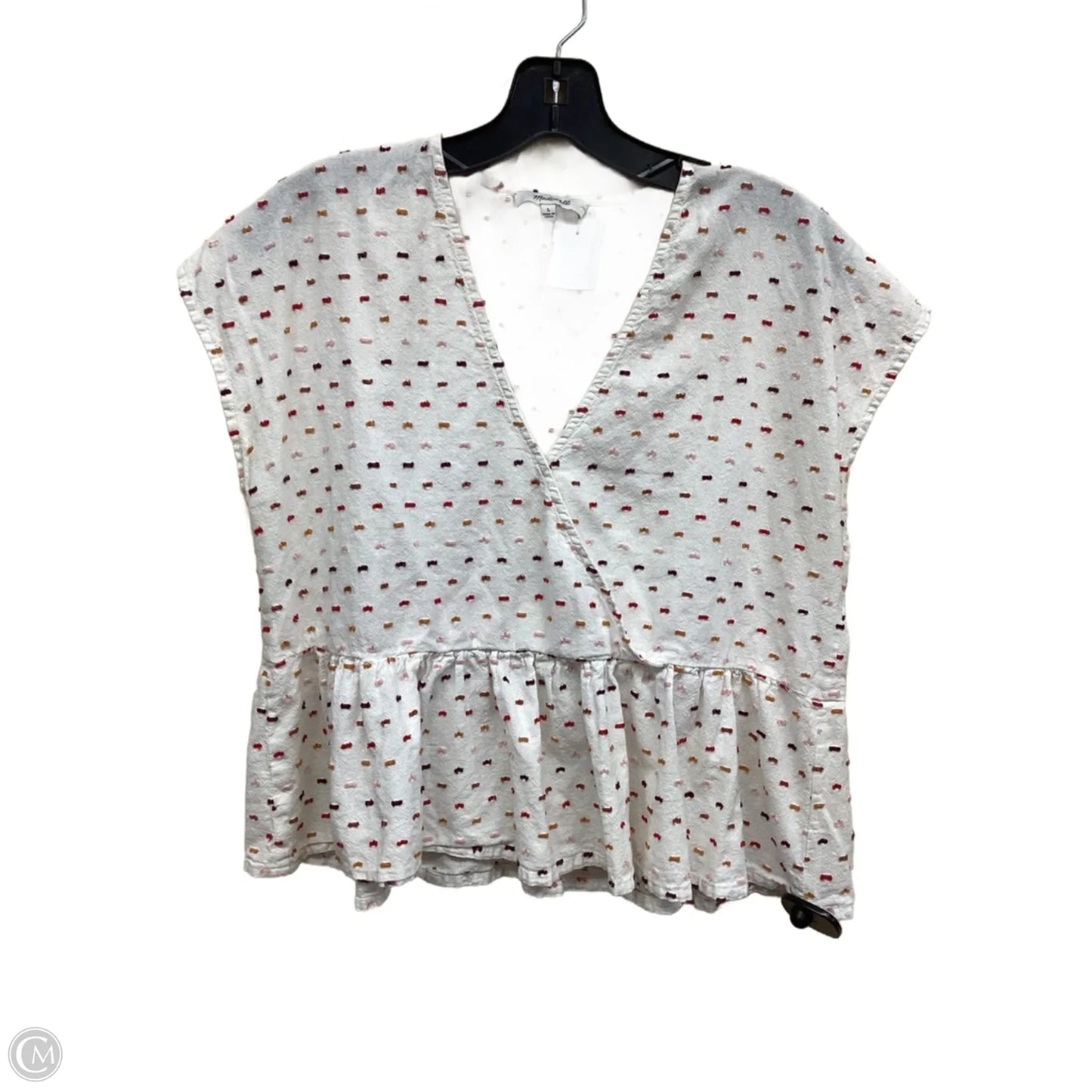 Top Short Sleeve By Madewell In Multi-colored, Size: L