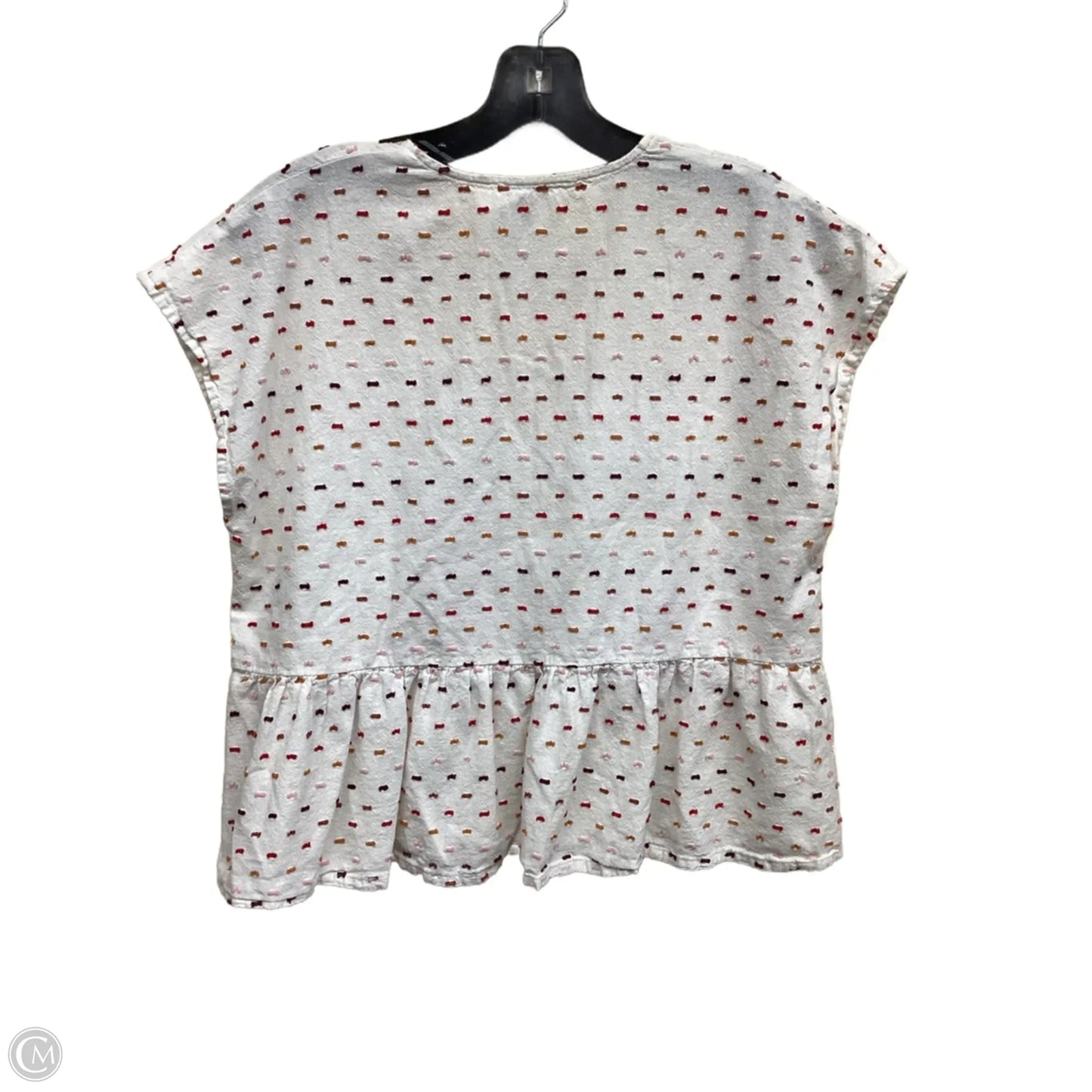 Top Short Sleeve By Madewell In Multi-colored, Size: L