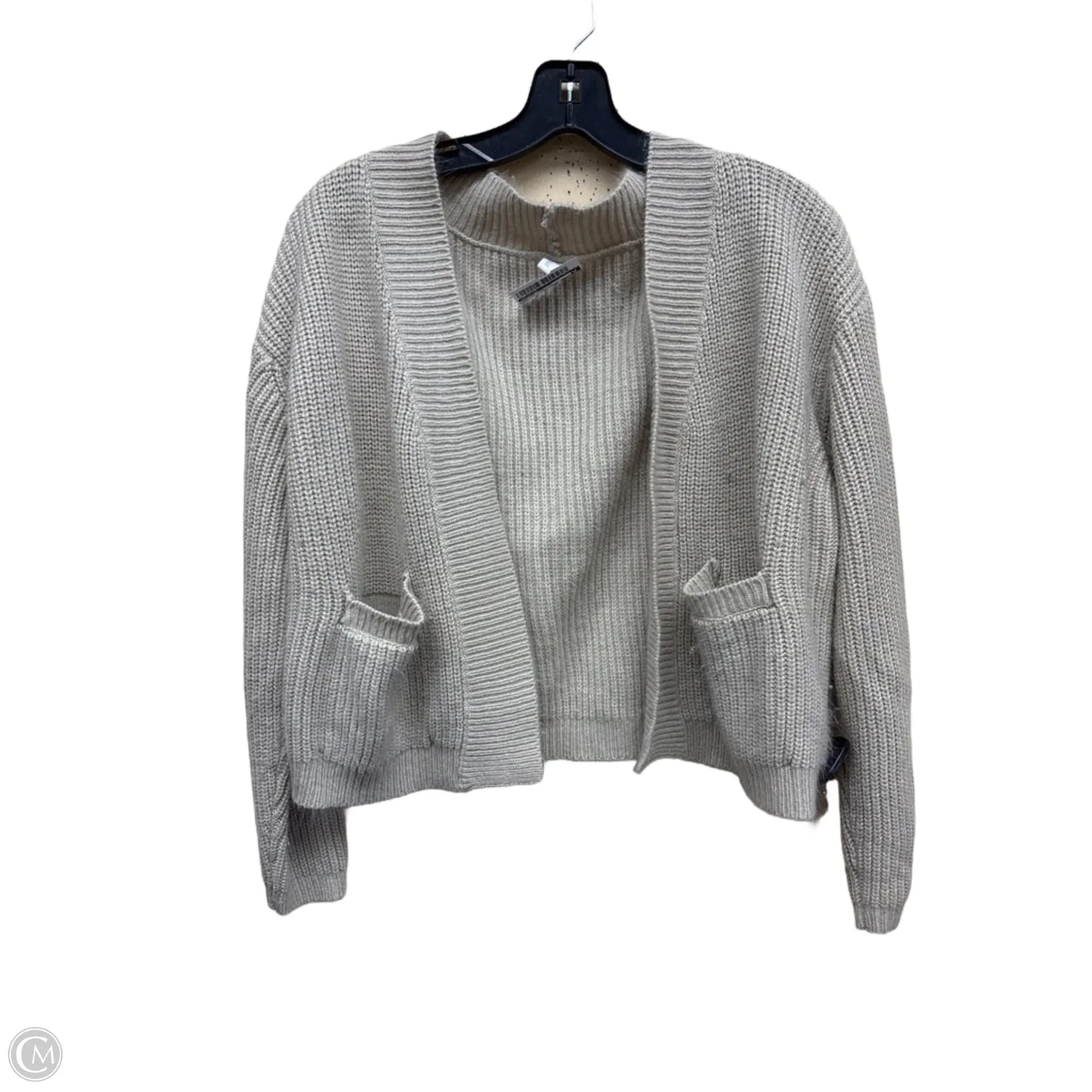 Sweater Cardigan By Wishlist In Tan, Size: S