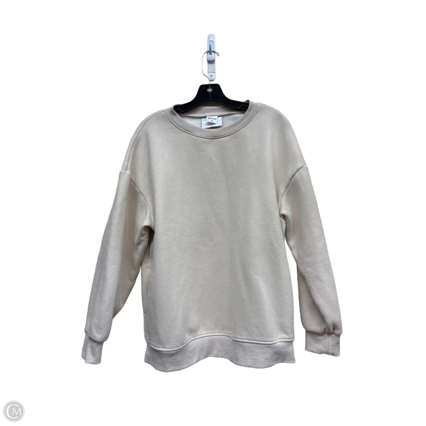 Sweatshirt Crewneck By Clothes Mentor In Beige, Size: M