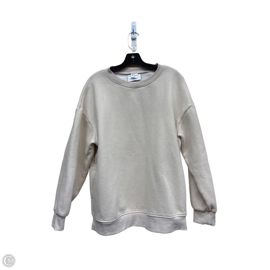 Sweatshirt Crewneck By Clothes Mentor In Beige, Size: M