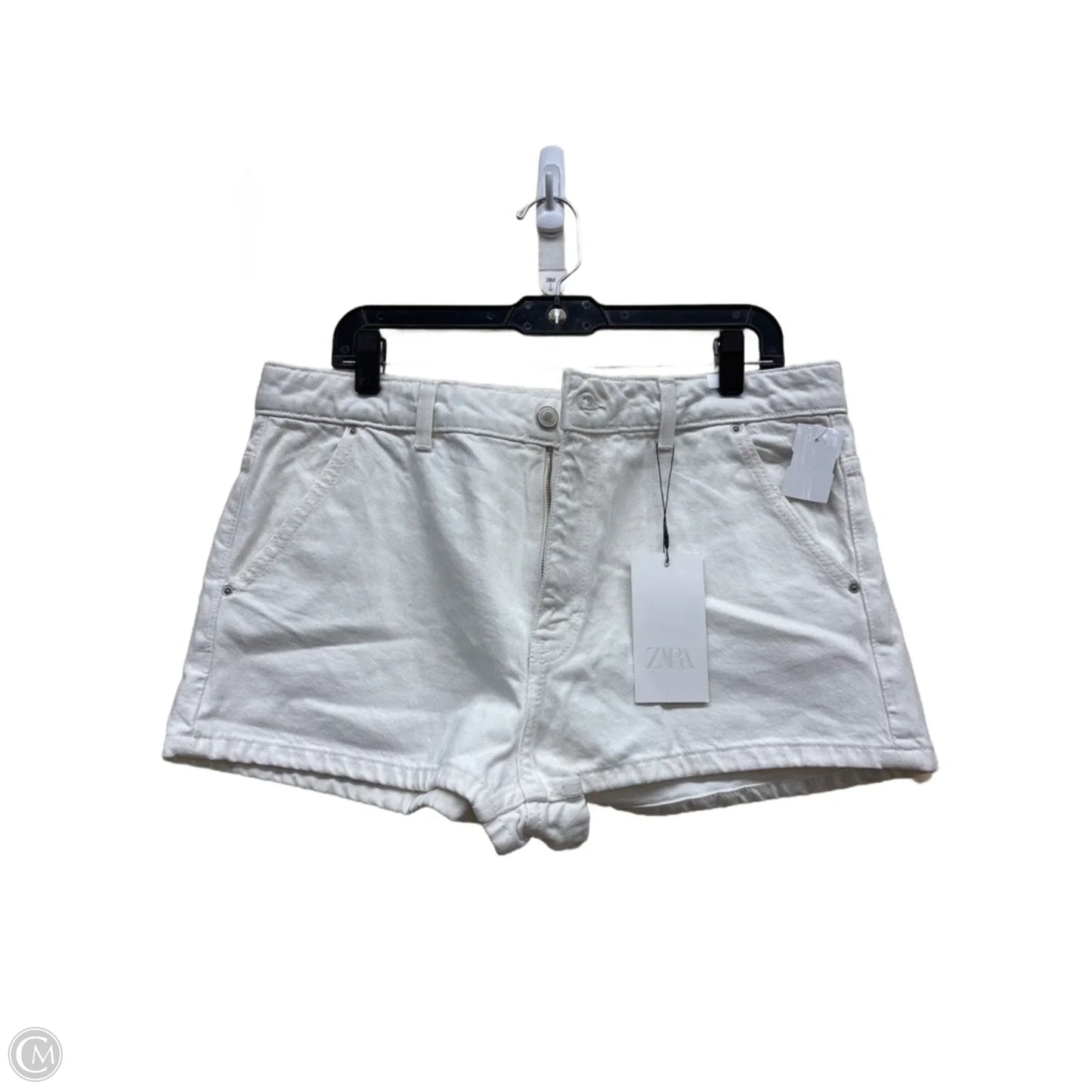 Shorts By Zara In White Denim, Size: 10