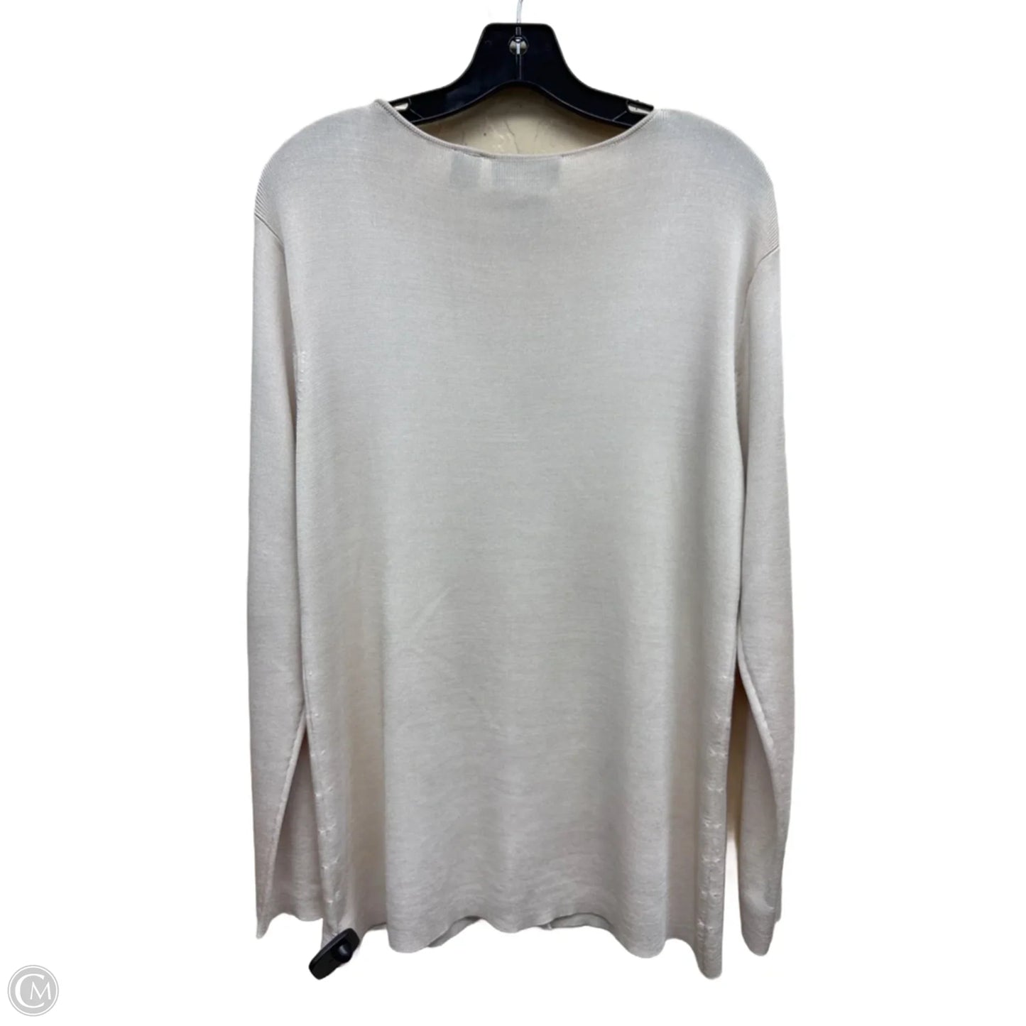 Cardigan By Dana Buchman In Beige, Size: Xl