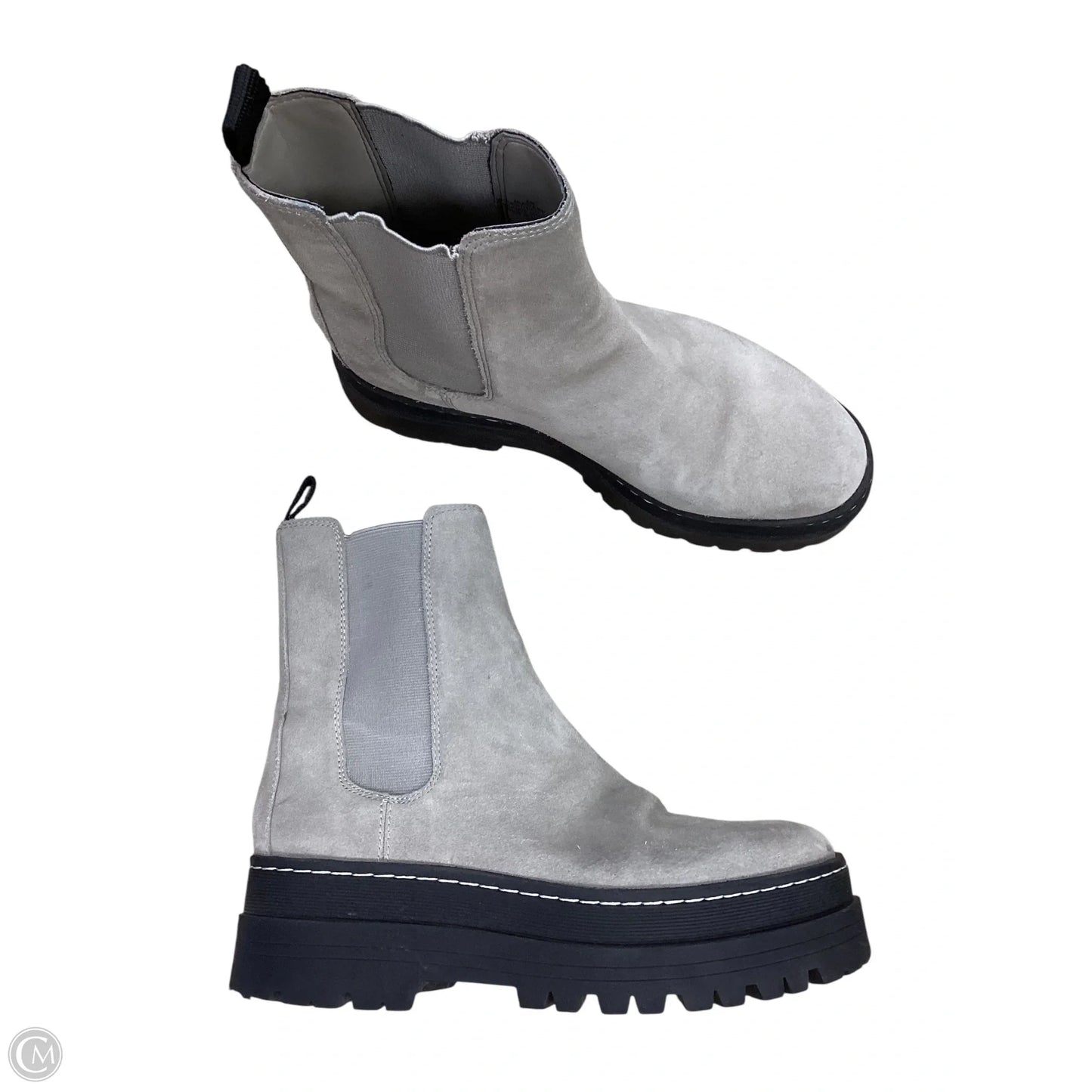 Boots Ankle Flats By Marc Fisher In Grey, Size: 9