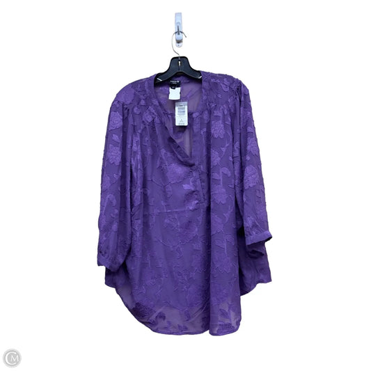 Top Long Sleeve By Torrid In Purple, Size: 3x