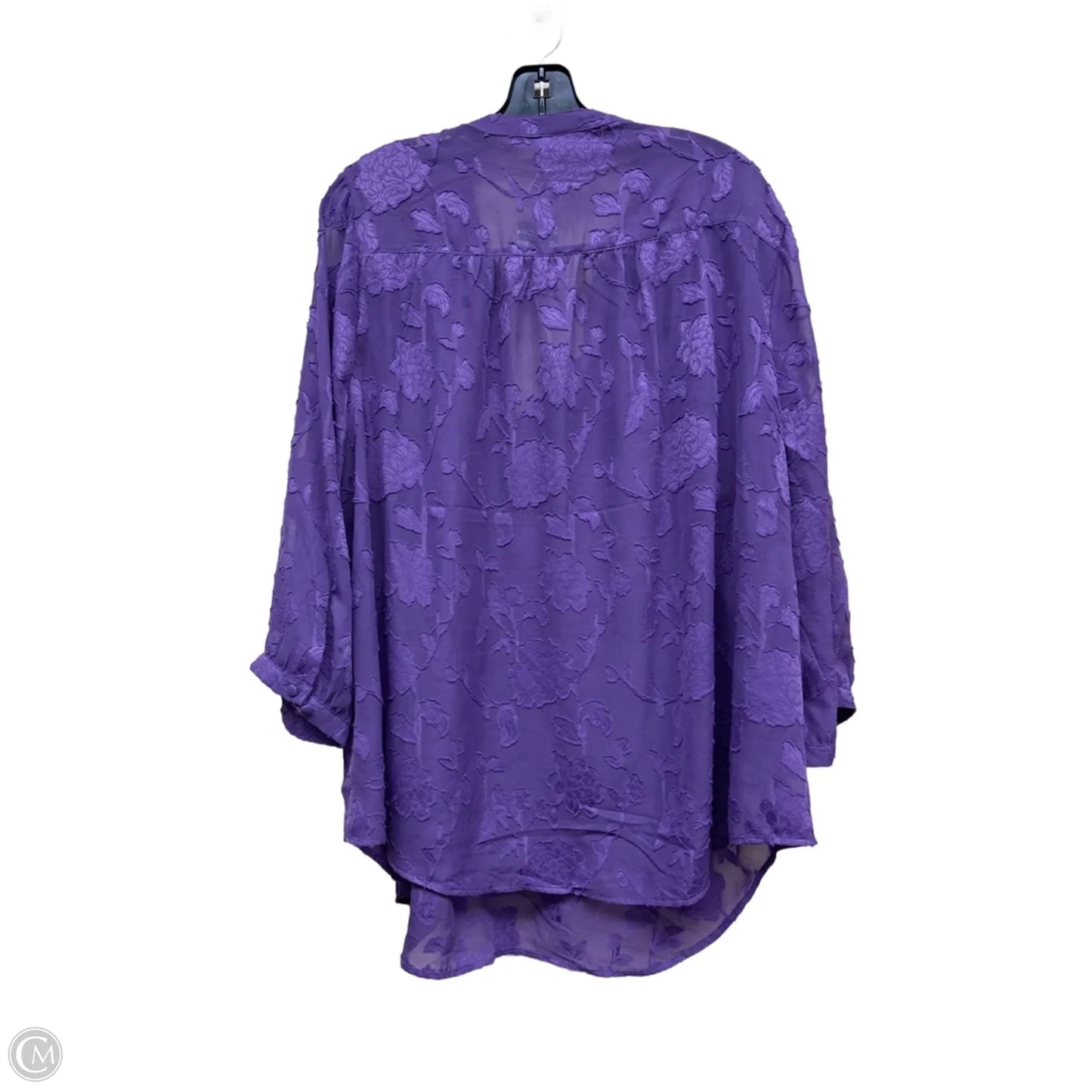 Top Long Sleeve By Torrid In Purple, Size: 3x