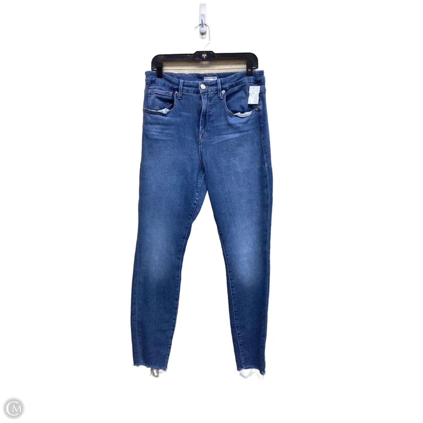 Jeans Straight By Good American In Blue Denim, Size: 14