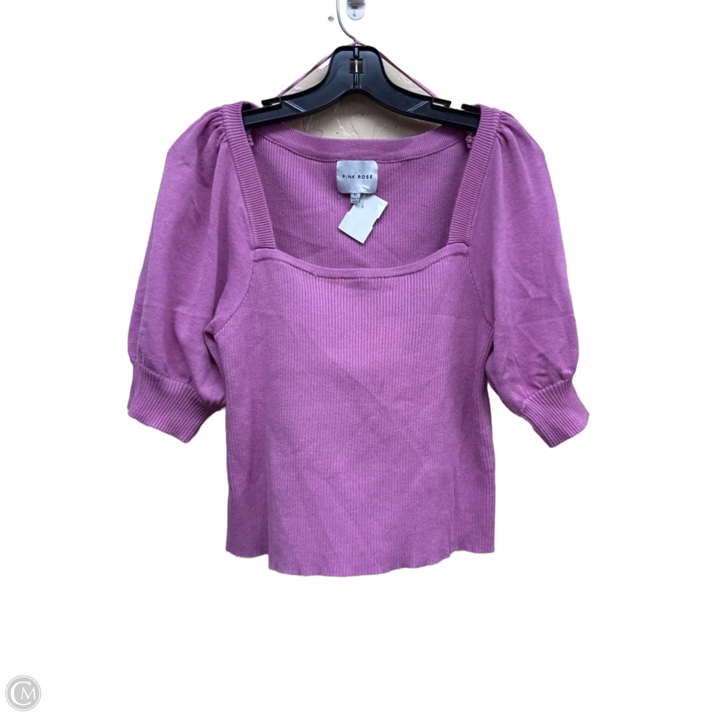 Top Short Sleeve By Pink Rose In Pink, Size: Xl