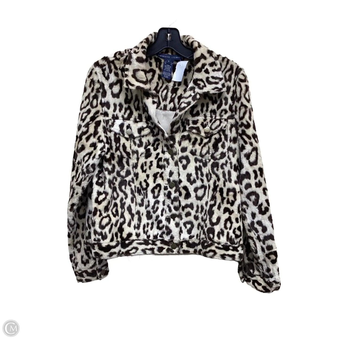 Jacket Faux Fur & Sherpa By Catherine Stewart In Animal Print, Size: M